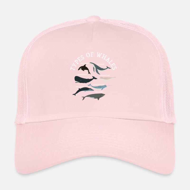 Types de baleines Whale Lovers Whales Espèces de baleines Casquette trucker 