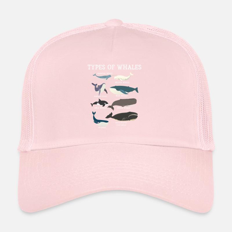 Types de baleines Whale Lovers Whales Espèces de baleines Casquette trucker 