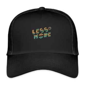 Less is more economical - Trucker Cap - black/black - Front