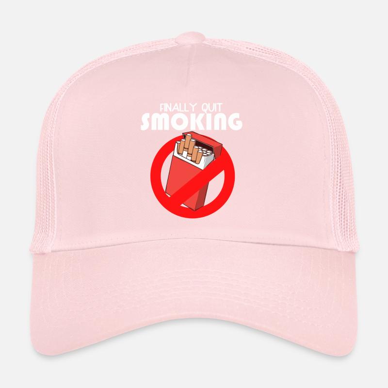 Finally quit smoking Funny Non-smoking Trucker Cap