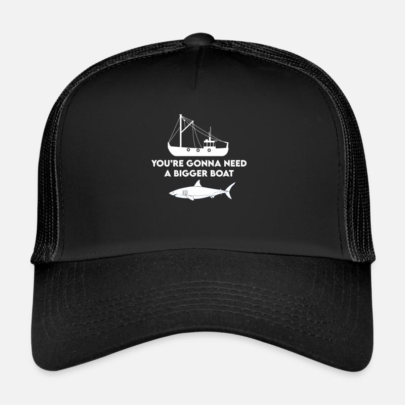 Drôle de conception de requin pour les propriétaires de bateaux Casquette trucker 