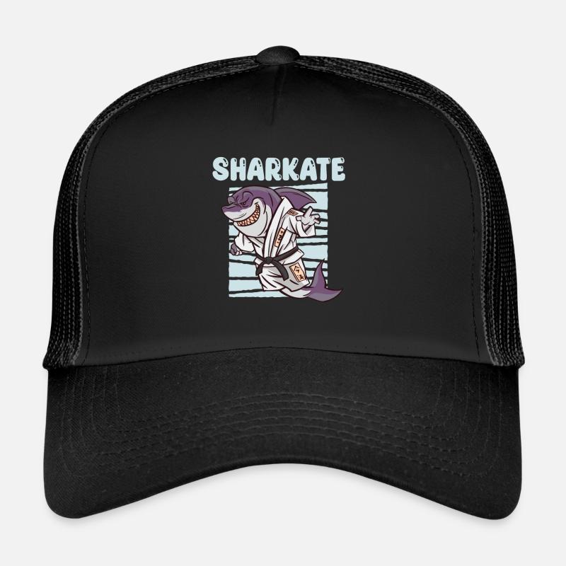 Sharkate Lustiger Karate-haifisch Trucker Cap