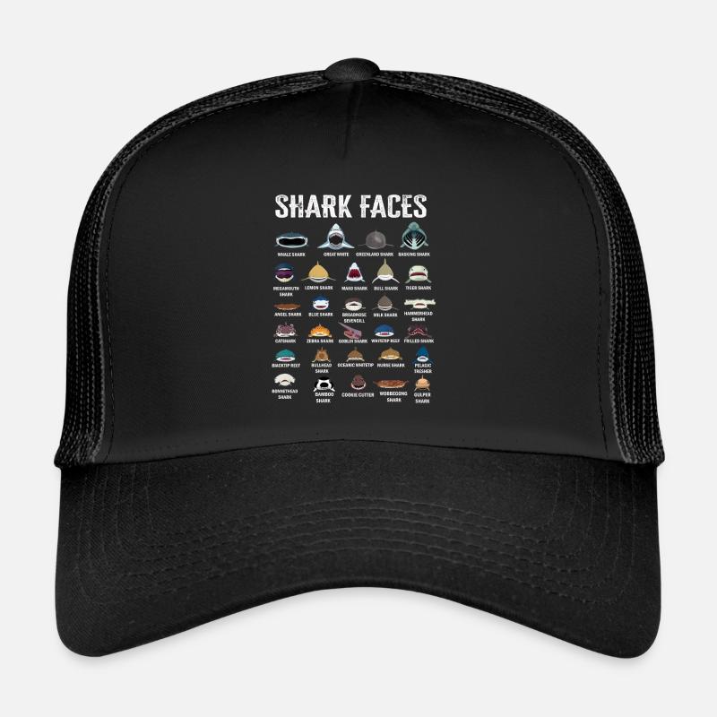Types Of Shark Faces. Shark Face Identification Trucker Cap