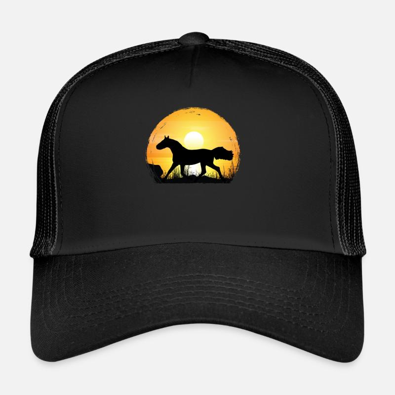Coucher de soleil - Holsteiner Horse Casquette trucker 