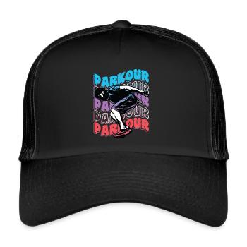 Free-running parkour - Trucker Cap - black/black - Front