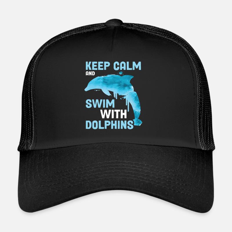 Keep Calm And Swim With Dolphins Delphin Geschenk Trucker Cap