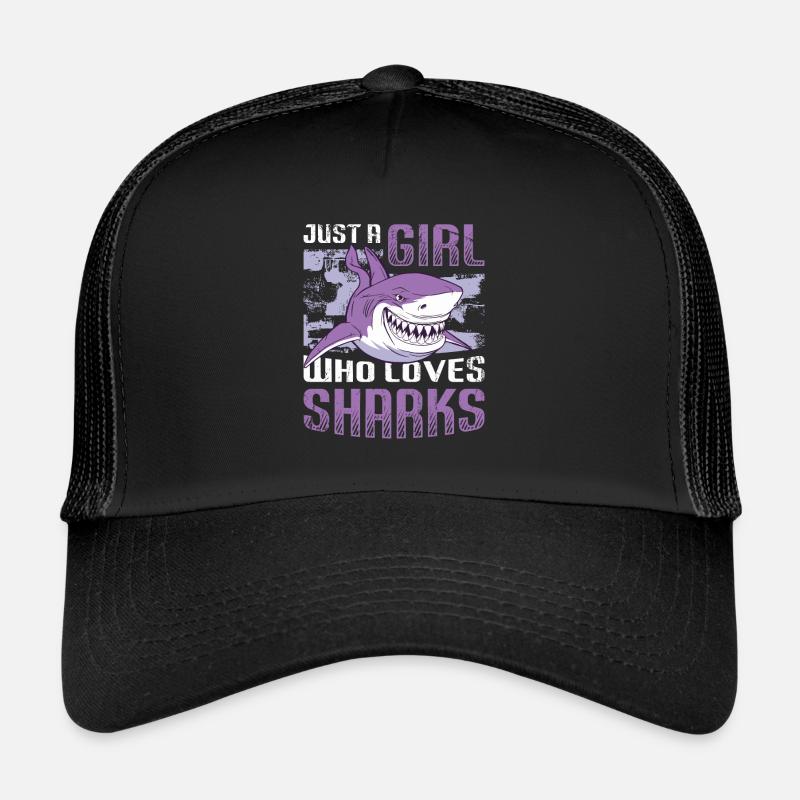 Mädchen, das Haie liebt Trucker Cap
