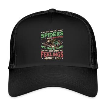 Spiders are not disgusting - Spider Lover - Trucker Cap - black/black - Front