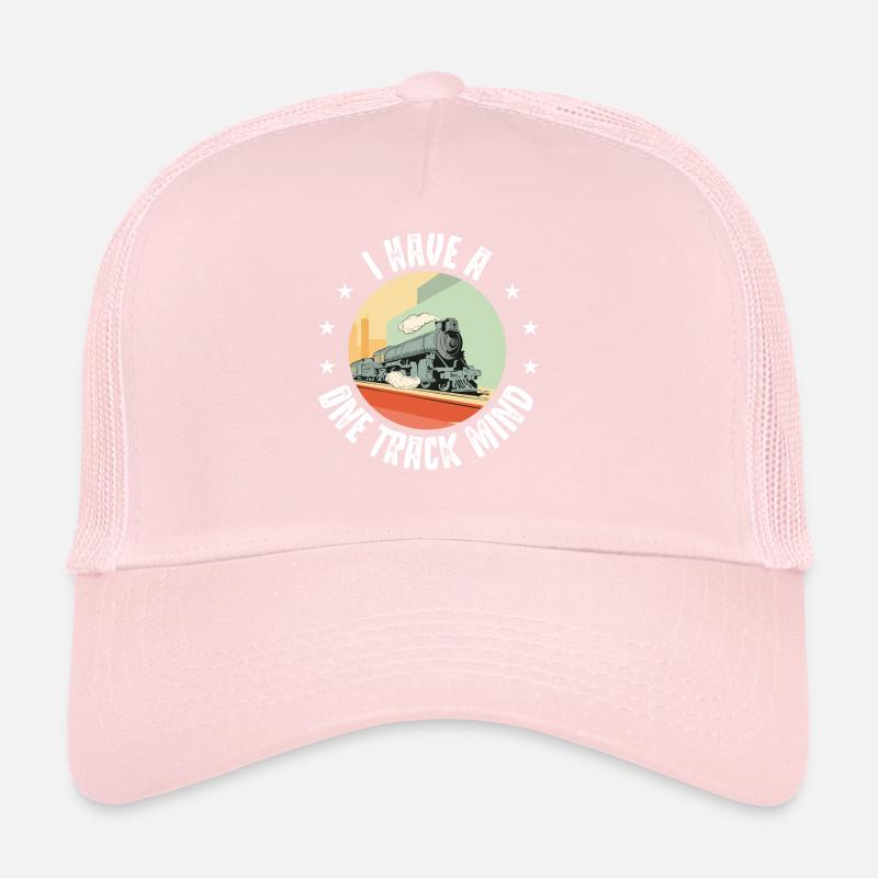 I have a one-way mind, train enthusiasts Trucker Cap