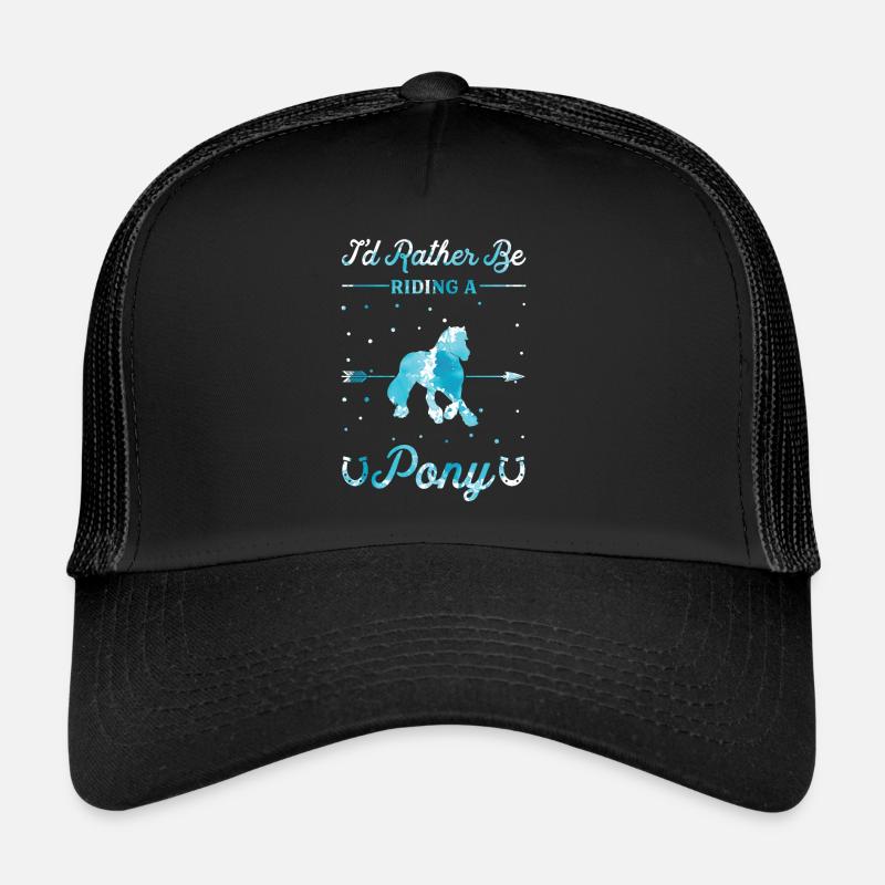 Monter à poney - Casquette trucker  - noir/noir