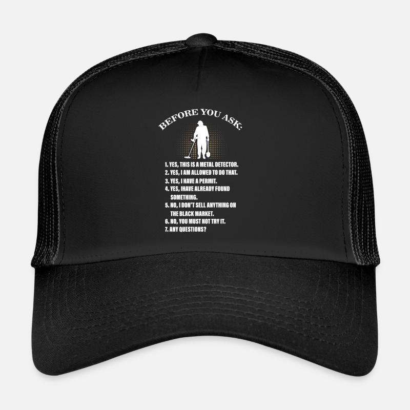 Détection de métaux, détecteur de métaux Casquette trucker 
