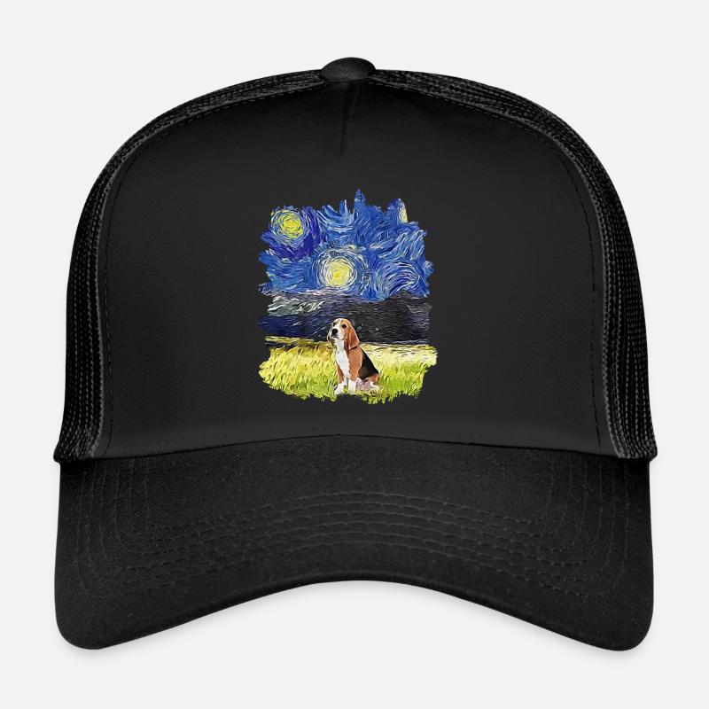 Sternennacht - Beagle - Trucker Cap - Schwarz/Schwarz