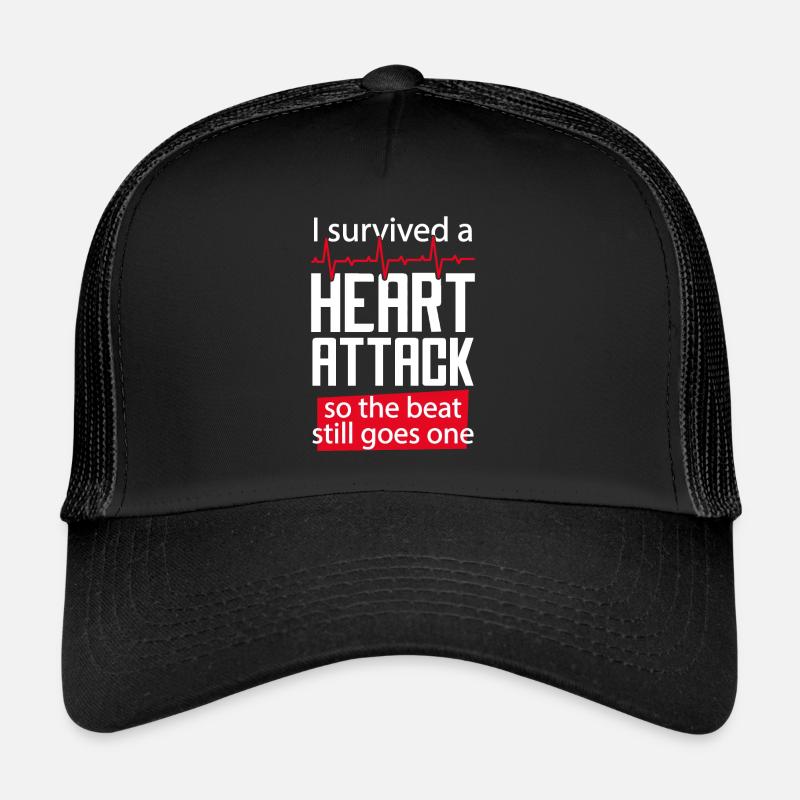 Survived Heart Attack Beat Still Goes One Trucker Cap