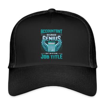 Accountant genius,Is not an official profession - Trucker Cap - black/black - Front