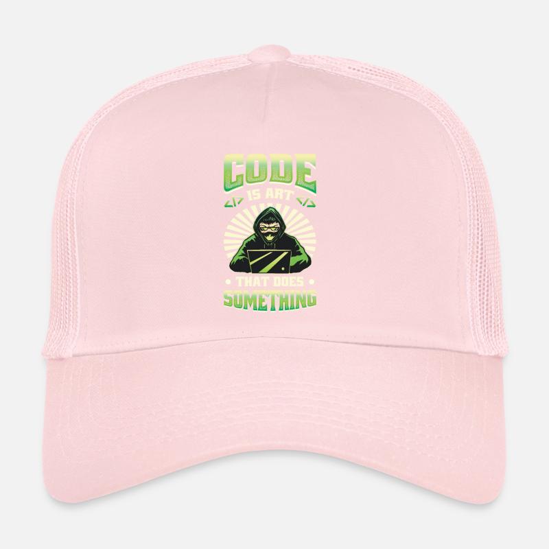 Code is an art that does something programming Trucker Cap