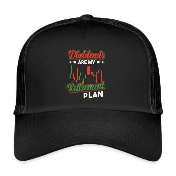 Les dividendes sont mon plan de retraite - Casquette trucker  - noir/noir - Devant