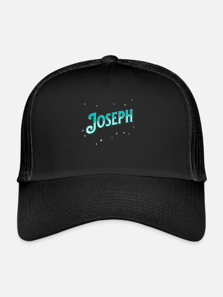 Joseph names personalized - Trucker Cap - black/black - Front