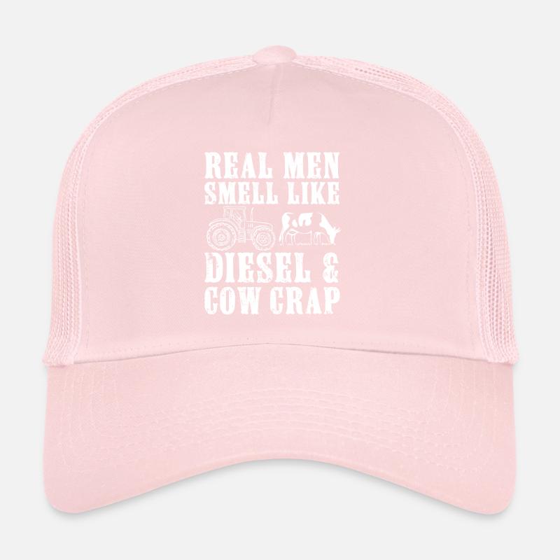 Les vrais hommes sentent le diesel et la merde de vache, drôle Casquette trucker 