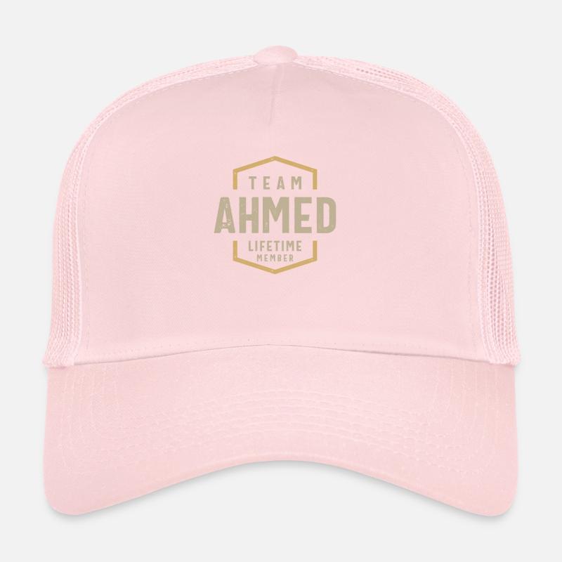 Team Ahmed Lifetime Member Personalized Name Trucker Cap