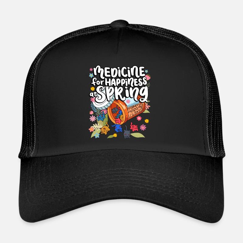 Medizin Zum Glücklichsein Bei Spring Cat Gummies Trucker Cap