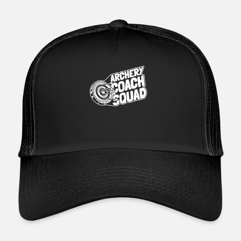 Bogenschießen Bogensport Bogenschütze - Trucker Cap - Schwarz/Schwarz