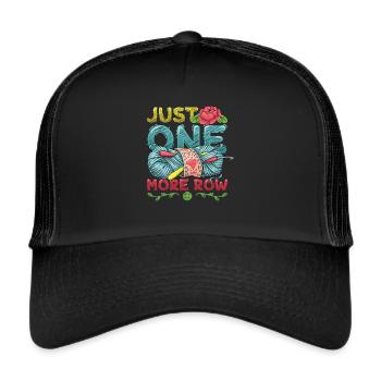 Plus qu’un rang pour crocheter - Casquette trucker  - noir/noir - Devant