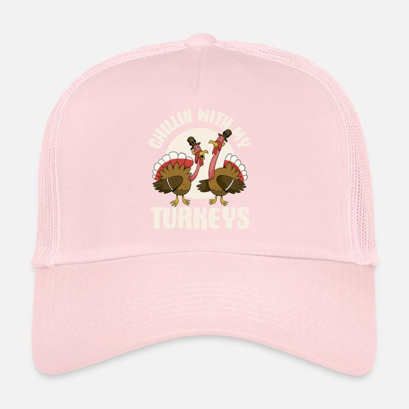 Chillin avec mon cadeau de Thanksgiving aux dindes Casquette trucker 