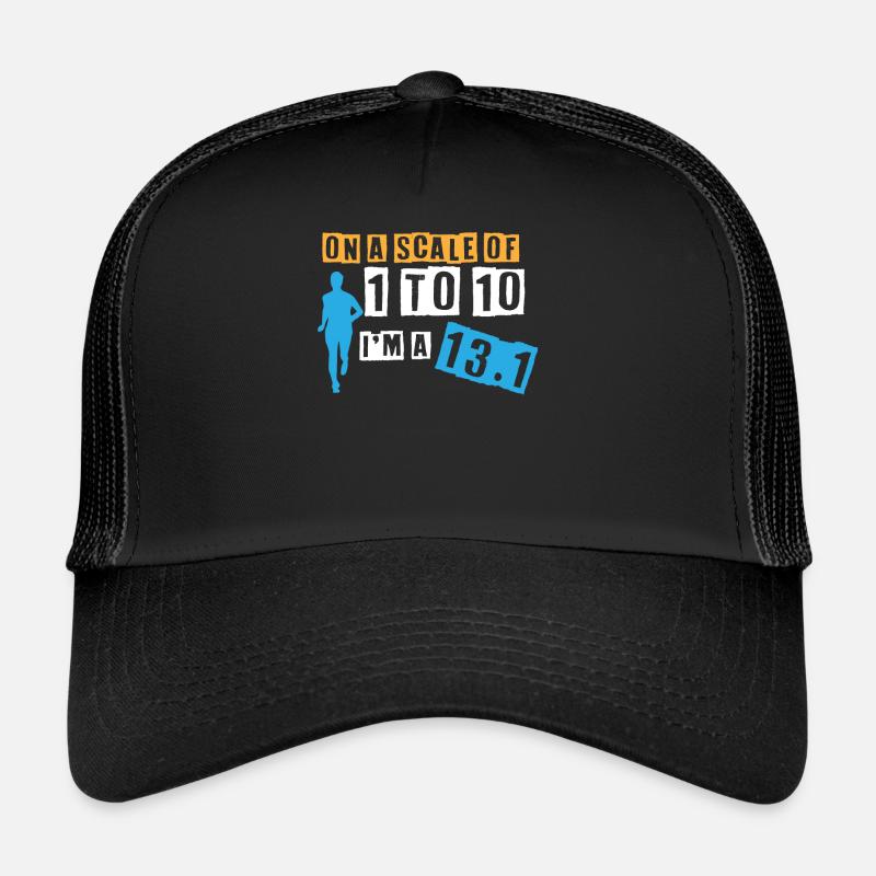 Semi-marathon, marathon, coureur - Casquette trucker - noir/noir