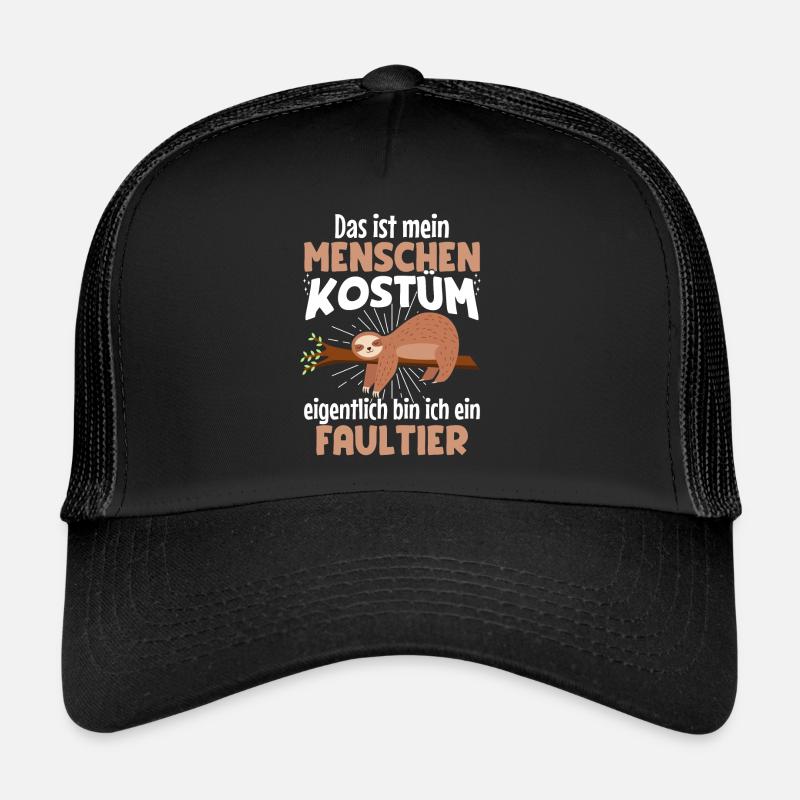 This is my human costume sloth Halloween - Trucker Cap - black/black