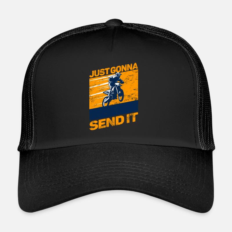 Je vais juste lui envoyer le drapeau américain Motocross Casquette trucker 