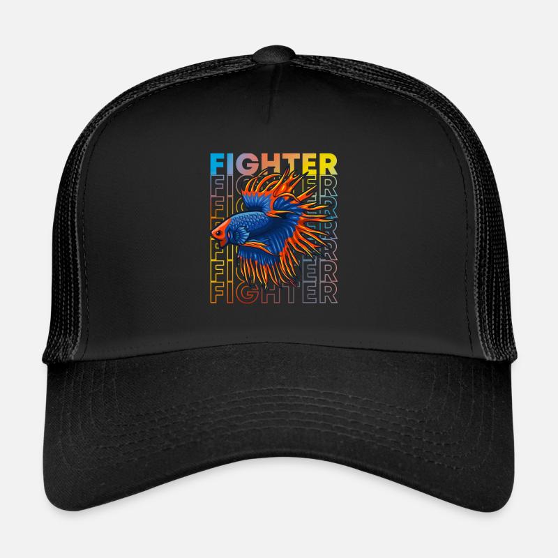 Betta Fish 80's Style Siamese Fighting Fish Trucker Cap
