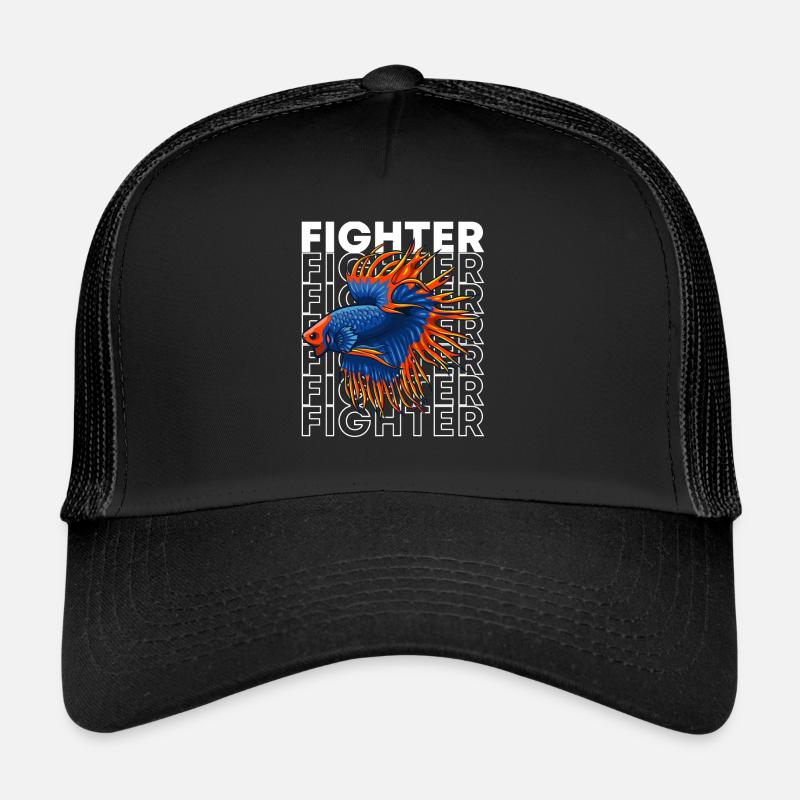 Betta Fish 80's Style Siamese Fighting Fish Trucker Cap