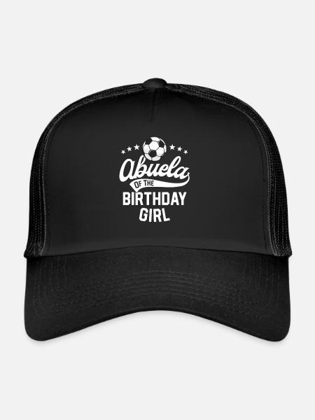 Abuela de la fête sur le thème du football de la fille d’anniversaire - Casquette trucker  - noir/noir - Devant