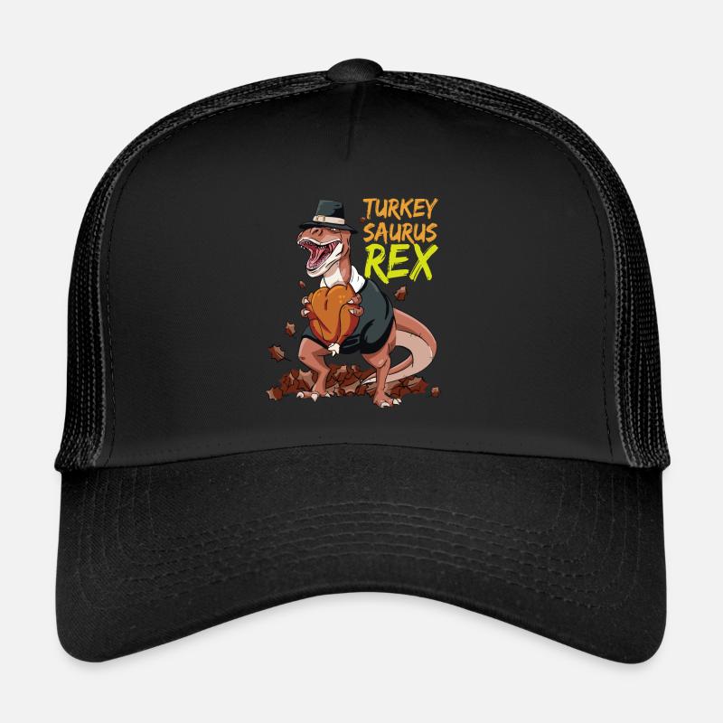 Turkeysaurus Rex Dinosaur T-Rex Funny Thanksgiving Trucker Cap