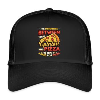 J’ai demandé une pizza. - Casquette trucker  - noir/noir - Devant