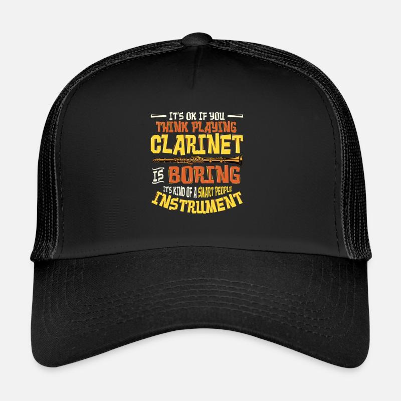 Clarinet Playing Clarinetist Trucker Cap