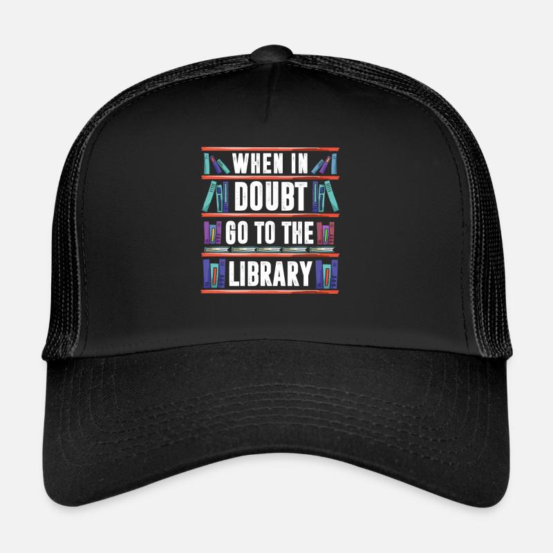 Bibliothek Bibliothekar, - Trucker Cap - Schwarz/Schwarz