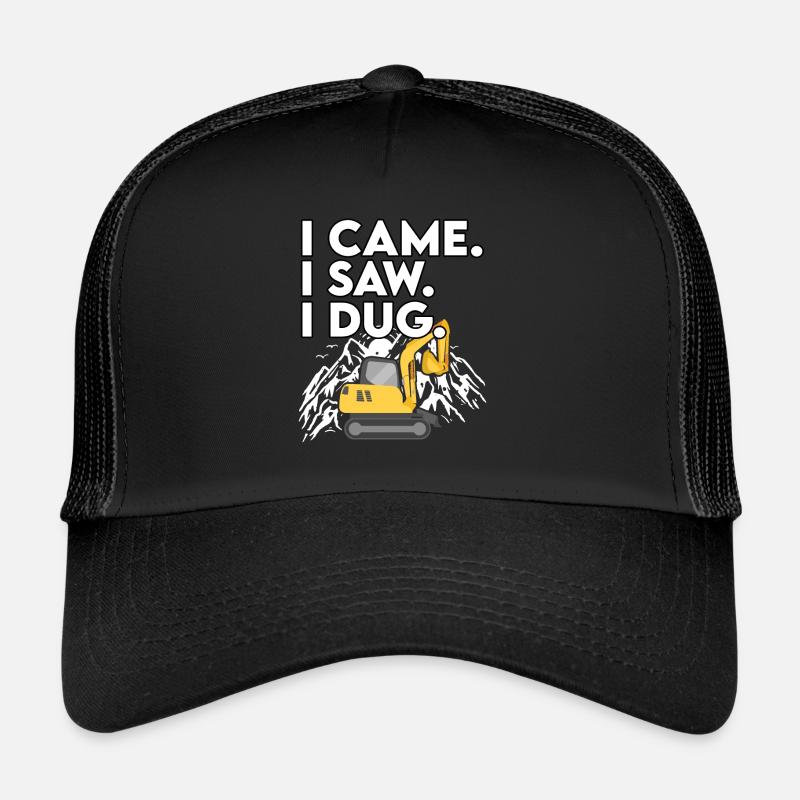 Funny Excavator Gift Trucker Cap