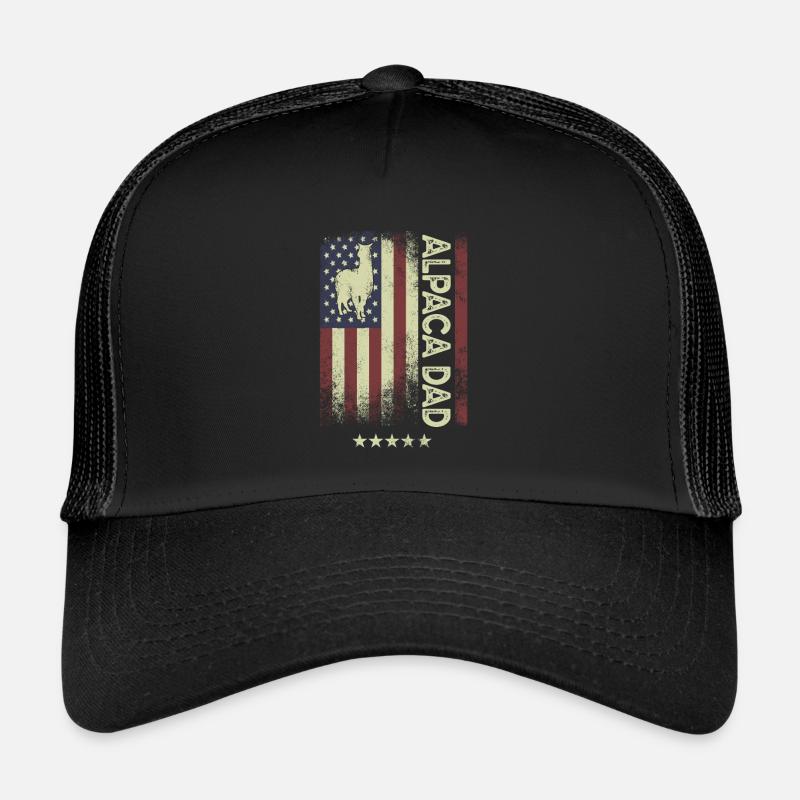 American Flag - Alpaca Dad Trucker Cap
