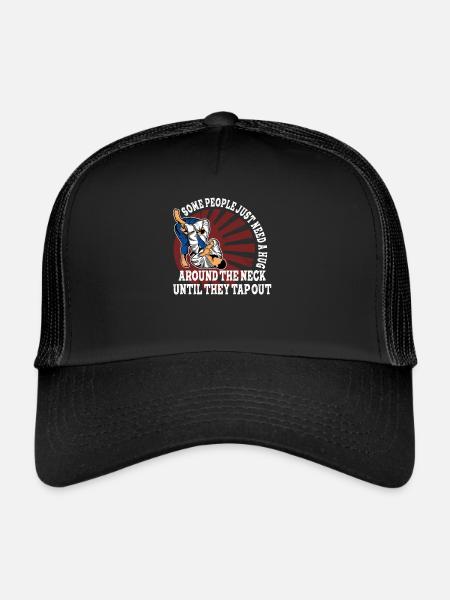Certaines personnes ont juste besoin d’un combattant en cage câlin - Casquette trucker  - noir/noir - Devant