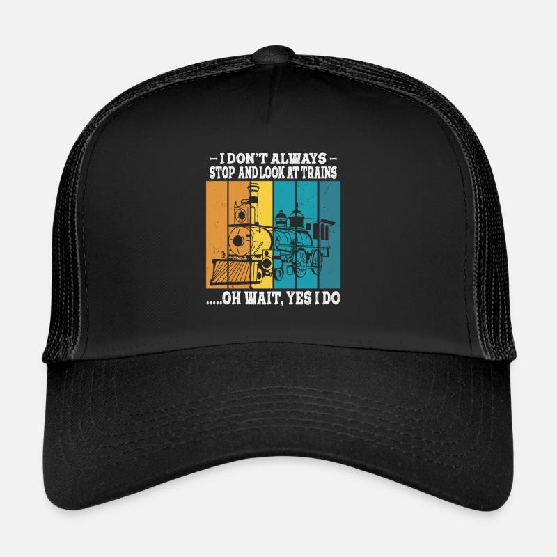 I Still Play With Trains Locomotive Engine Drivers - Trucker Cap - Schwarz/Schwarz