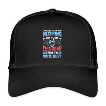 Au niveau cellulaire, je suis un travailleur lourd. - Casquette trucker  - noir/noir - Devant