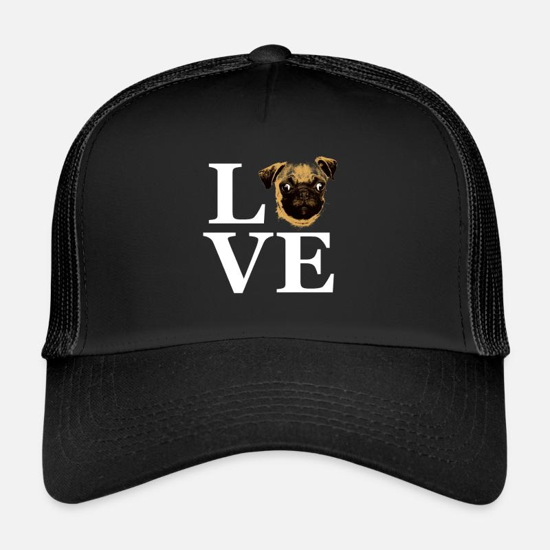 Ich liebe Möpse Retro Trucker Cap