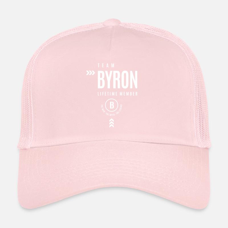 Team Byron Lifetime Member Personalisierter Name Trucker Cap