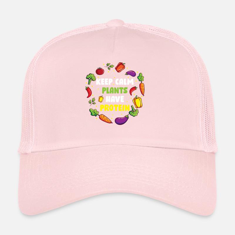 Keep Calm Plants Have Protein Vegan Geschenk Trucker Cap