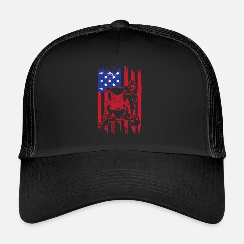 Snowmobile Snowmobiling sled motor sled Trucker Cap