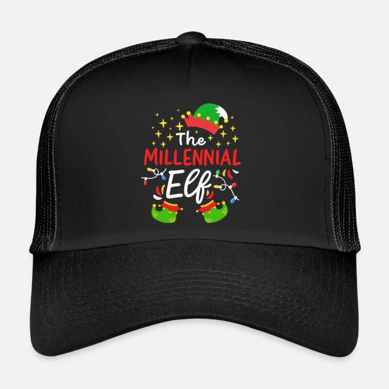 Elfe millénaire de Noël Casquette trucker 
