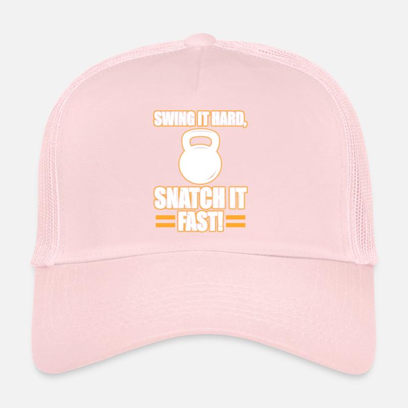 Swing It Hard Snatch It Fast Kettlebell Hanteln Trucker Cap