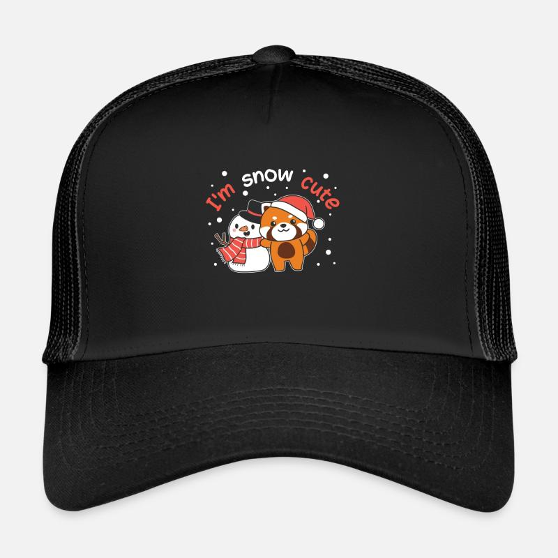 Red Panda I'm snow cute snowman pun Trucker Cap