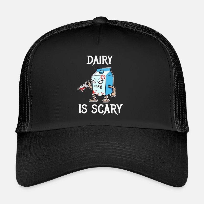 Dairy Is Scary Vegan Gift Trucker Cap